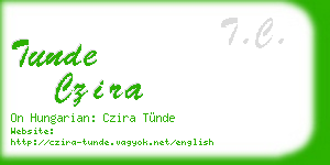 tunde czira business card
