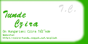 tunde czira business card